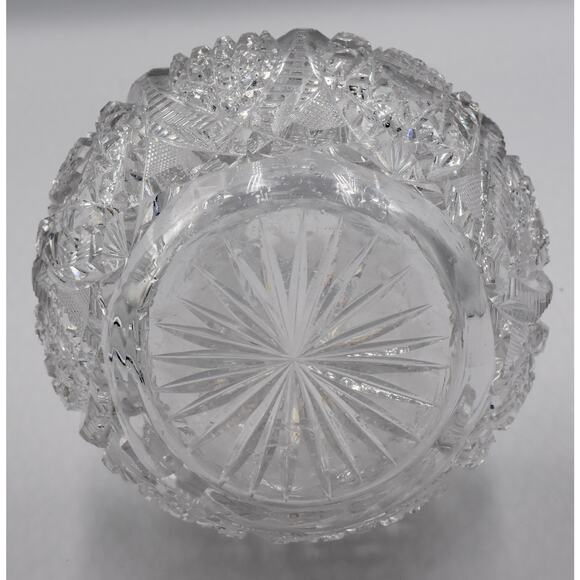 American Brilliant Cut Glass Crystal Carafe Decanter Vase